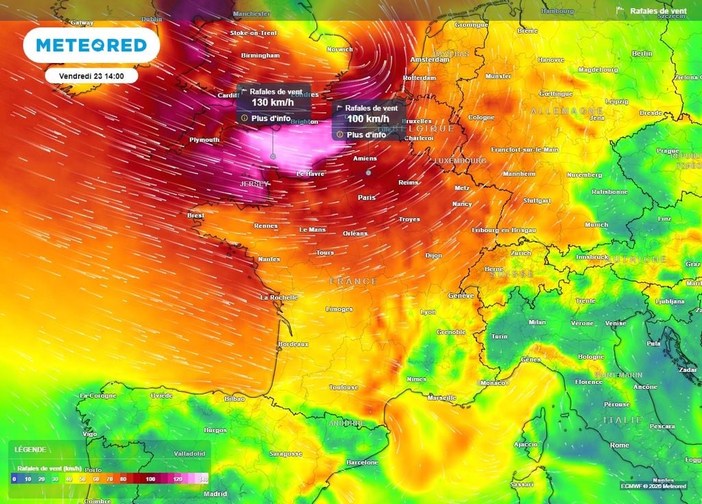 Des vents tempétueux pourraient souffler en Manche et sur le nord de la France vendredi Des vents tempétueux pourraient souffler en Manche et sur le nord de la France vendredi