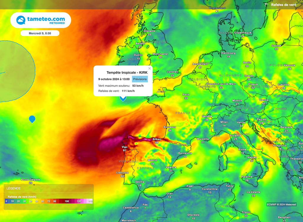 Les prévisions sont encore incertaines quant à la position précise de cette dépression.