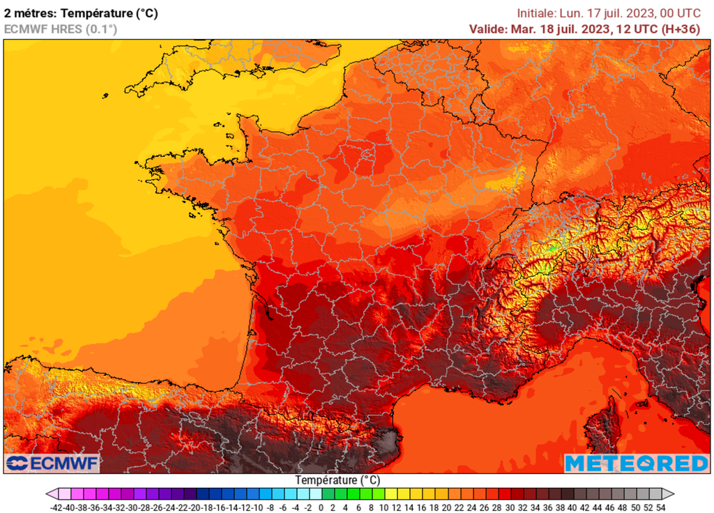 Pic de fortes à très fortes chaleurs en de nombreuses régions de France ce mardi.