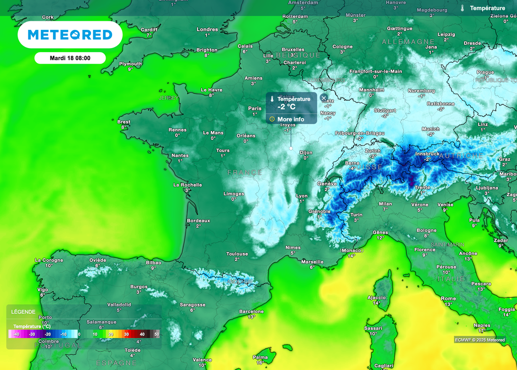 Nombreuses gelées pour mardi matin.