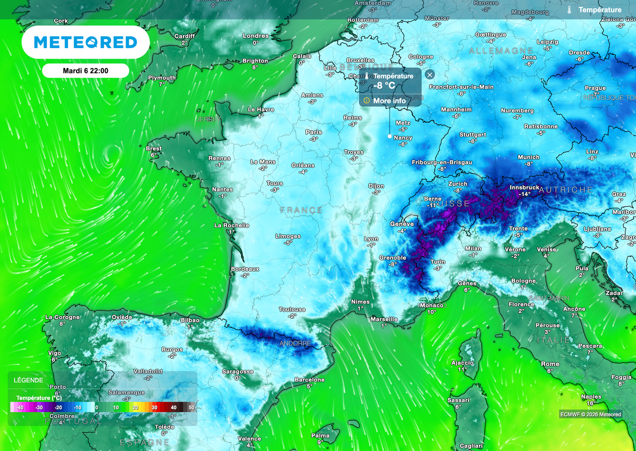 here are the temperatures forecast for the next mornings