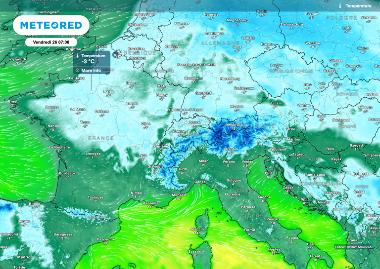 Le froid va-t-il &ecirc;tre encore plus froid ces prochains jours ? Voici les pr&eacute;visions et cartes m&eacute;t&eacute;o en France