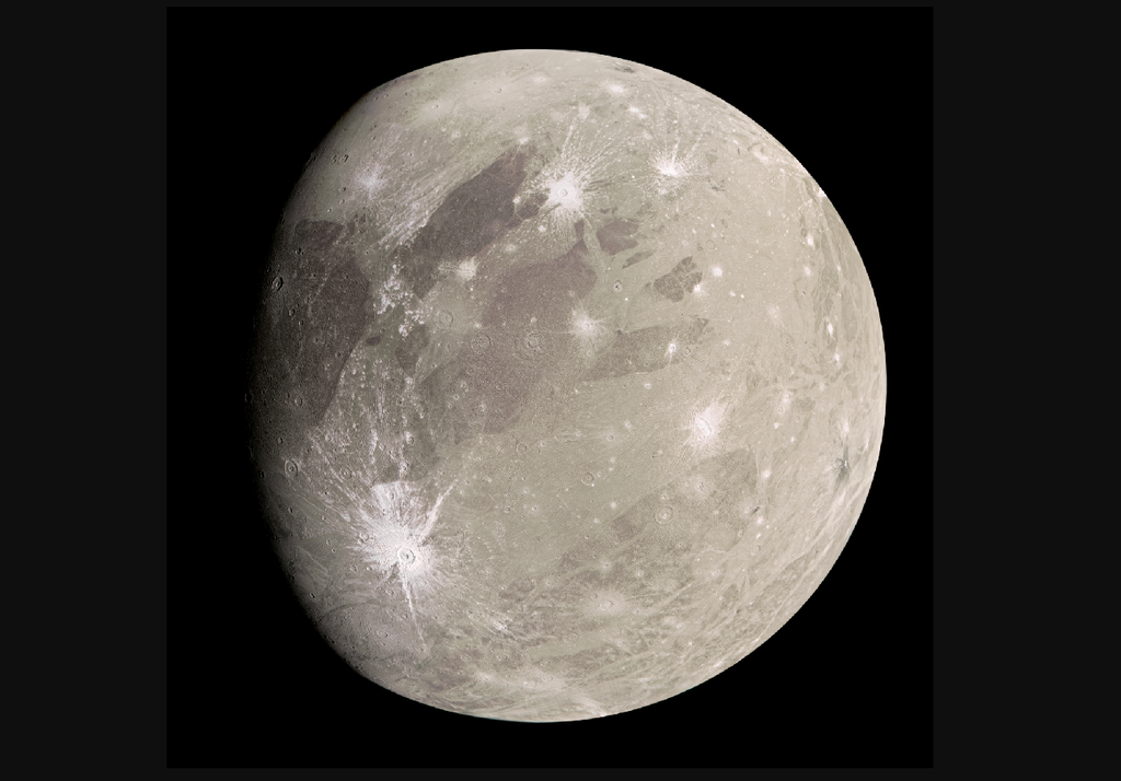 Ganimede Regioni giovani si alternano a regioni molto antiche e ricche di crateri sulla superficie di Ganimede. Credit: NASA/JPL-Caltech/SwRI/MSSS/Kevin M. Gill