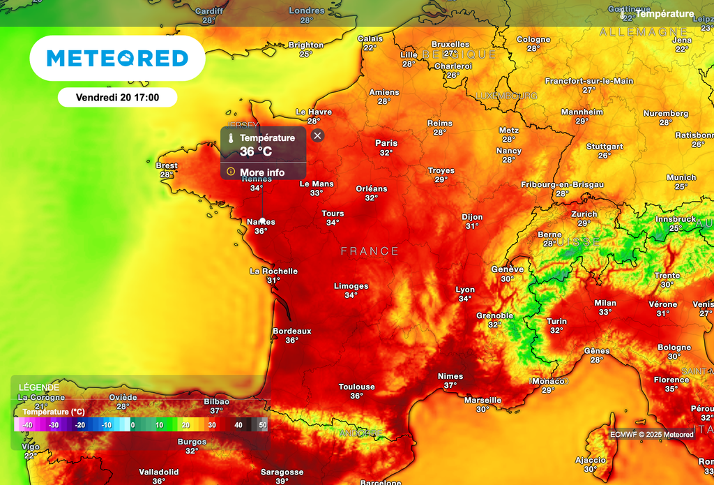 36 degrés prévus à Nantes cet après-midi. 36 degrés prévus à Nantes cet après-midi.