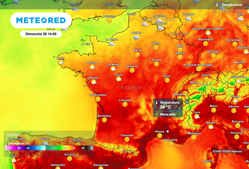 Près de 40 degrés dimanche sur l'arrière-pays méditerranéen.