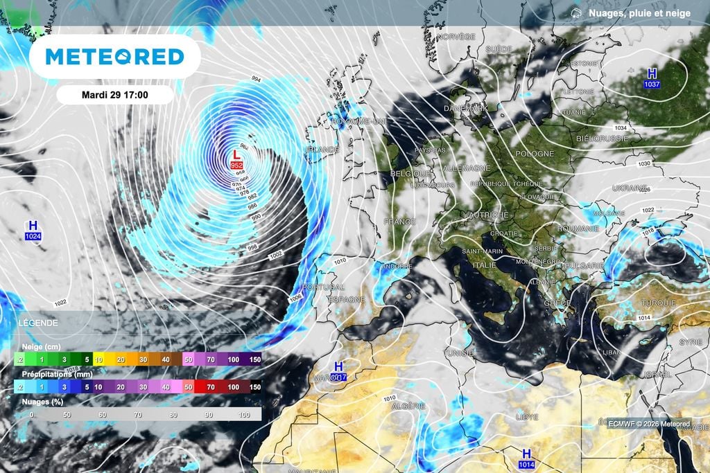 Changement de temps repoussé au milieu de semaine prochaine avec le passage d'une perturbation active sur le pays. Changement de temps repoussé au milieu de semaine prochaine avec le passage d'une perturbation active sur le pays.