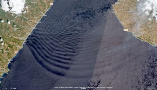 Le onde giganti nelle profondit&agrave; dello Stretto di Messina spiate dai satelliti, come si formano?