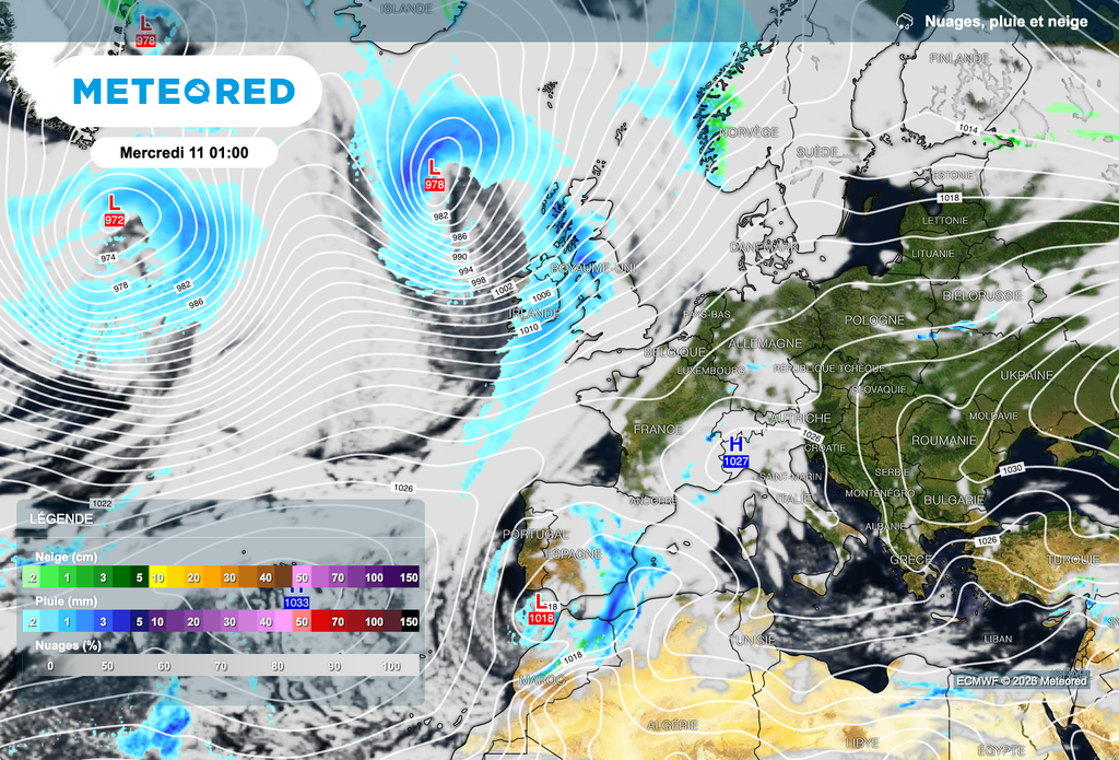 Les perturbations en provenance de l'Atlantique pourraient revenir en fin de semaine prochaine !