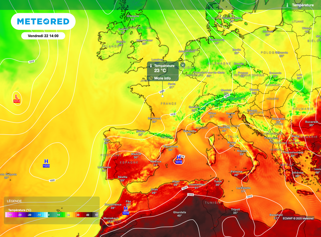 Retour à des températures bien plus respirables en cours de semaine prochaine sur toute la France.