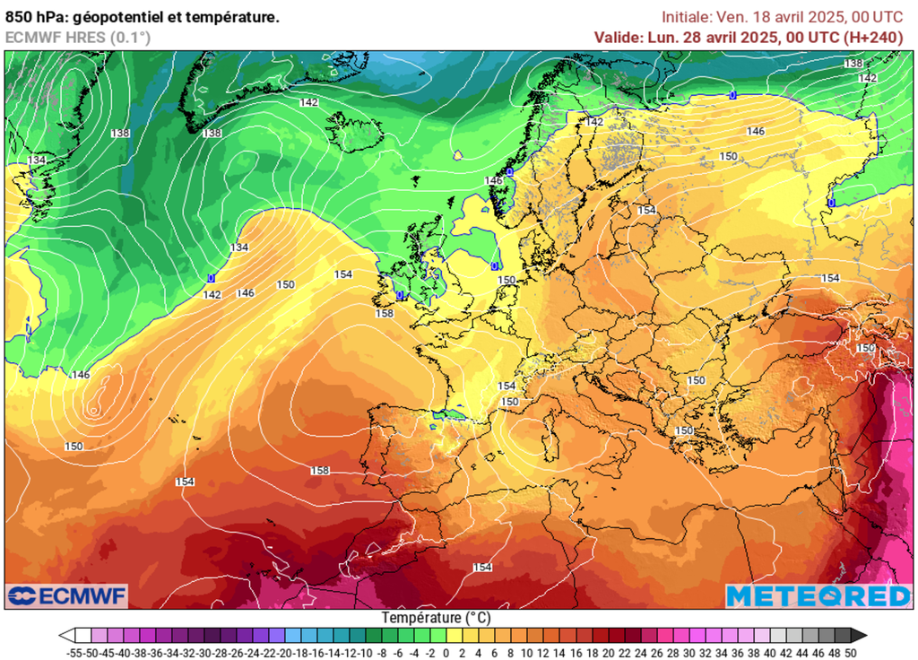 L'anticyclone des Açores se rapprochera par l'ouest de la France d'ici lundi 28 avril. L'anticyclone des Açores se rapprochera par l'ouest de la France d'ici lundi 28 avril.