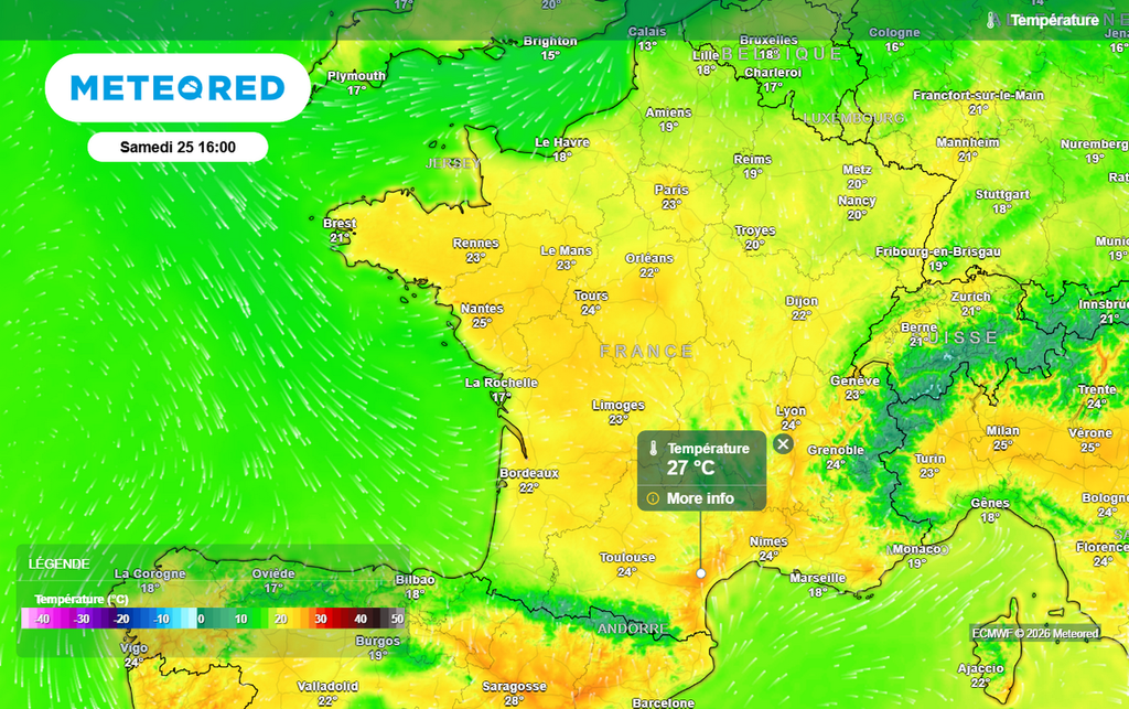 Le ressenti restera chaud samedi après-midi sur l'arrière-pays méditerranéen !