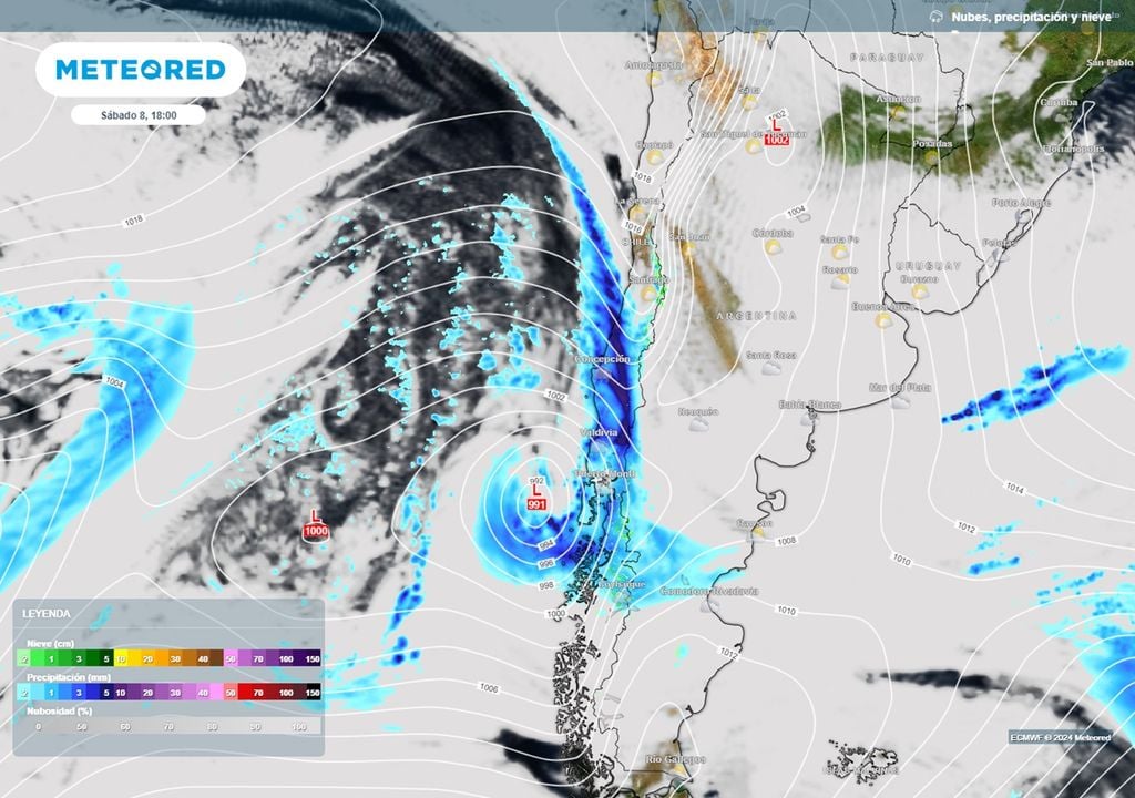 precipitaciones previstas por el modelo ECMWF precipitaciones previstas por el modelo ECMWF