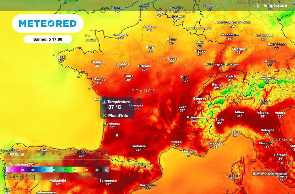 Coup de chaud prévu en France en deuxième partie de semaine ! Coup de chaud prévu en France en deuxième partie de semaine !
