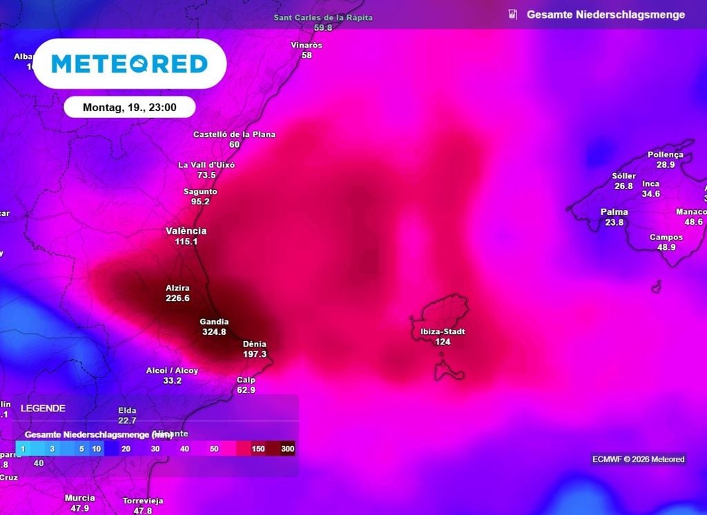 unwetter, mallorca, spanien Nun trifft es in den kommenden Stunden erneut das westliche Mittelmeer. Ein neues Unwettertief sorgt für Starkregen - bis 300 (!!!) Liter!