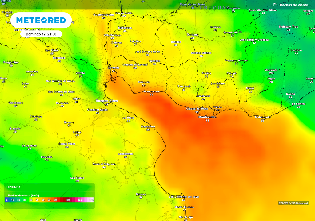 Sudestada, Viento, Rio de la Plata, Buenos Aires, Rafagas