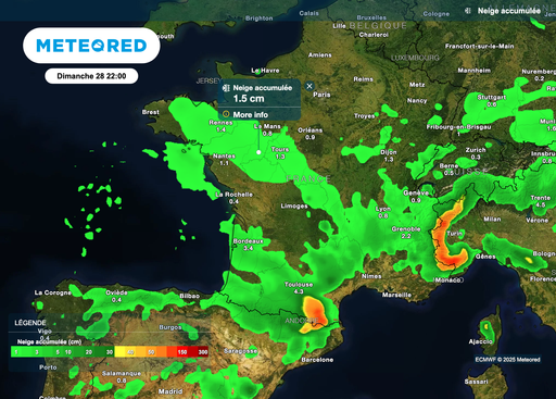 Les cartes alertent : neige pour le r&eacute;veillon de No&euml;l et dans la nuit du 24 au 25 d&eacute;cembre. Quelles r&eacute;gions touch&eacute;es ?