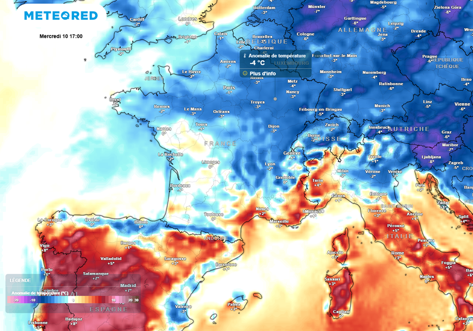 La semaine prochaine, hormis près de la Méditerranée, les valeurs auront du mal à atteindre un niveau de saison.