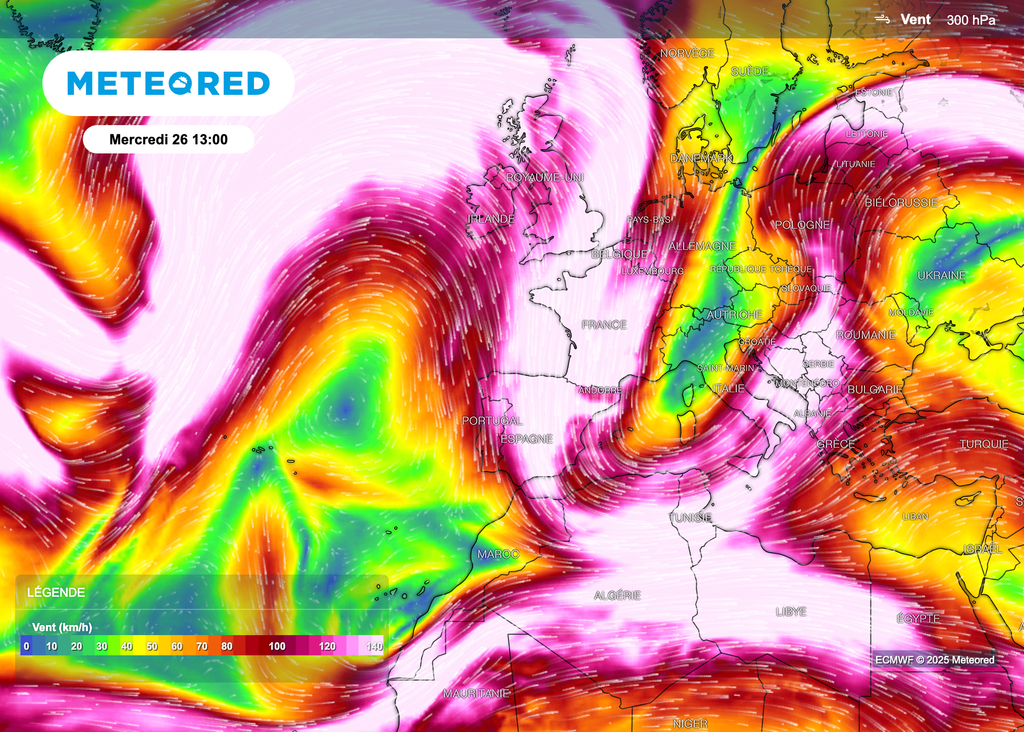 Le courant-jet polaire va influencer la France au cours des 7 prochains jours. Conséquence : les perturbations vont défiler sur le territoire.