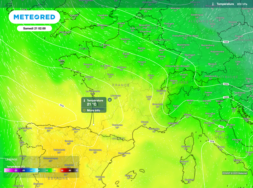 Une masse d'air vraiment chaud va s'inviter en altitude d'ici le milieu voire fin de semaine. Une masse d'air vraiment chaud va s'inviter en altitude d'ici le milieu voire fin de semaine.