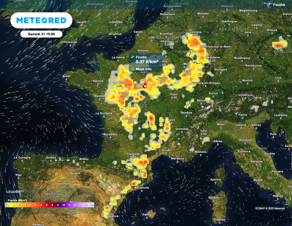 Une grande partie de la France pourra connaître des orages ce samedi.