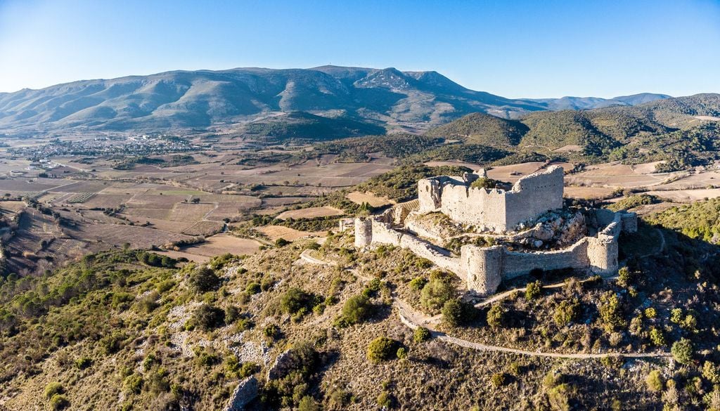 Le château d'Aguilar à Tuchan, dans l'Aude. Le château d'Aguilar à Tuchan, dans l'Aude.
