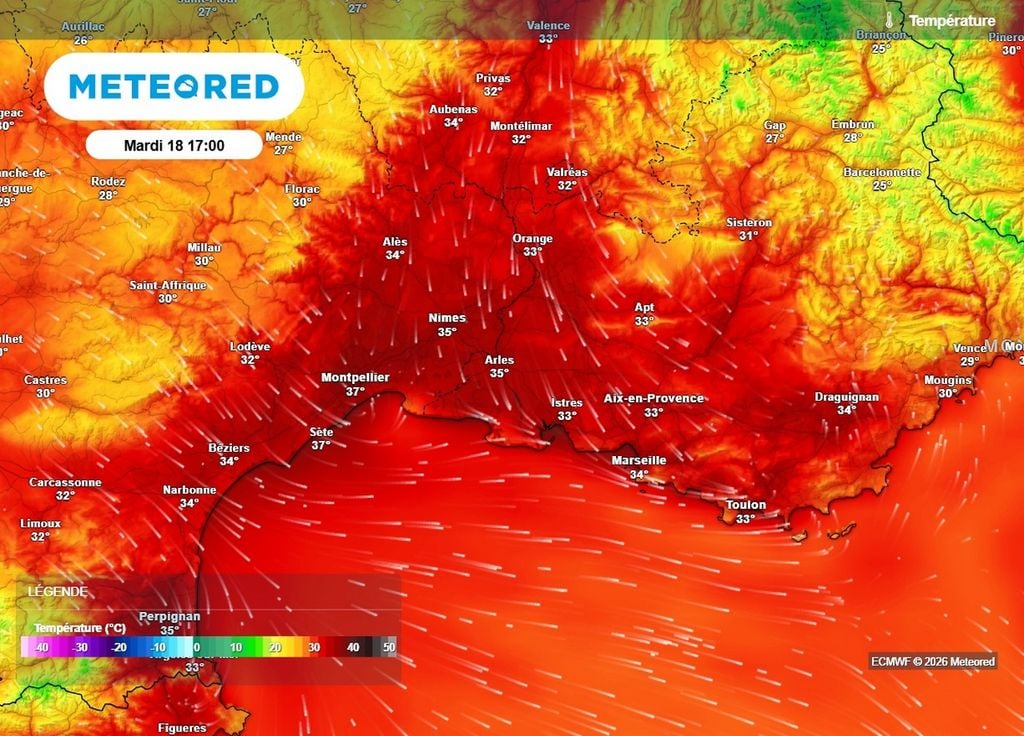 Chaleur La chaleur s'annonce de nouveau marquée cet après-midi sur le pourtour méditerranéen