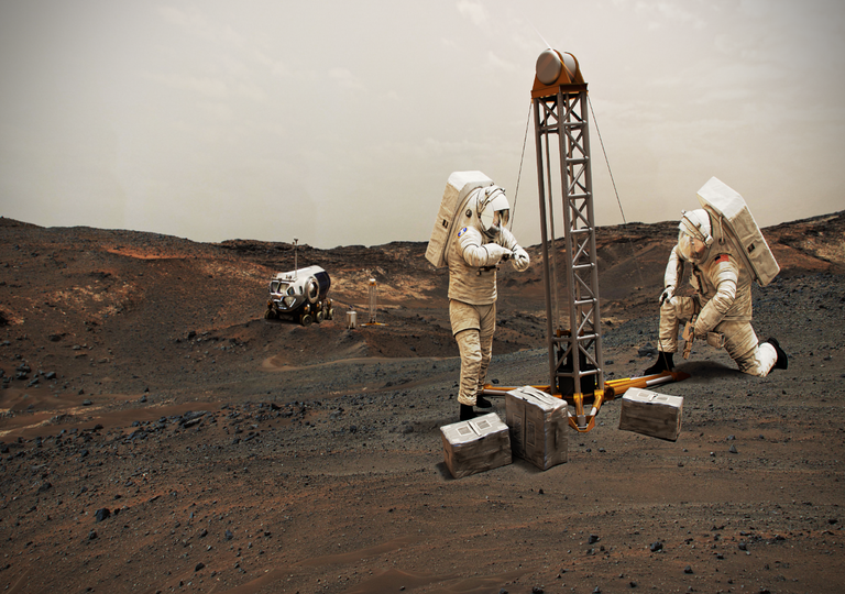 Astronauten auf dem Mars