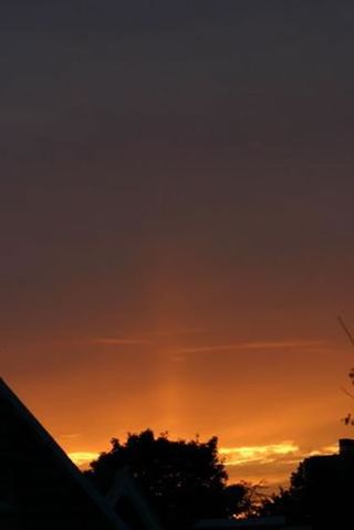 “Lightpillar” ayer por la tarde