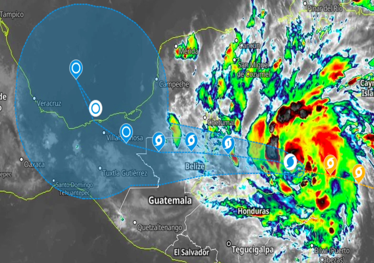 Lisa se fortalece mientras se dirige a la costa de Belice y Quintana Roo