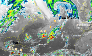 Lisa seguirá afectando a zonas del sur de México y Martín “explota”