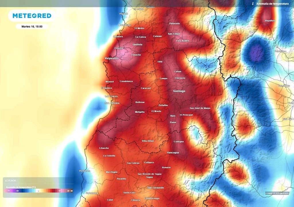 mapa de anomalía de temperatura mapa de anomalía de temperatura