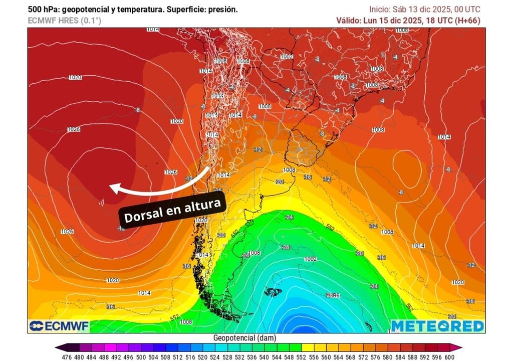 mapa de temperatura y geopotencial en 500 hPa mapa de temperatura y geopotencial en 500 hPa