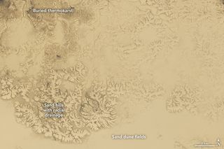 Llanuras arenosas en el Ártico