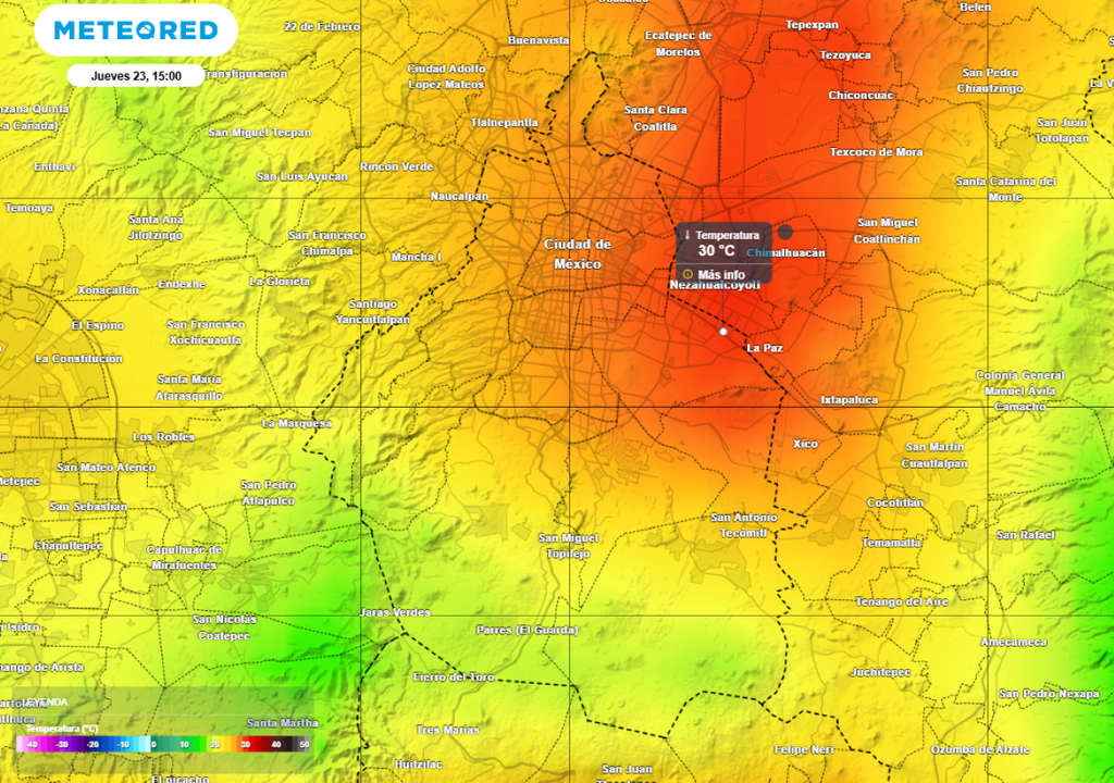 La Ciudad de México se enfrentará este jueves a temperaturas altas de hasta 30 °C en zonas urbanas. ¡Hidrátate y permanece en la sombra!