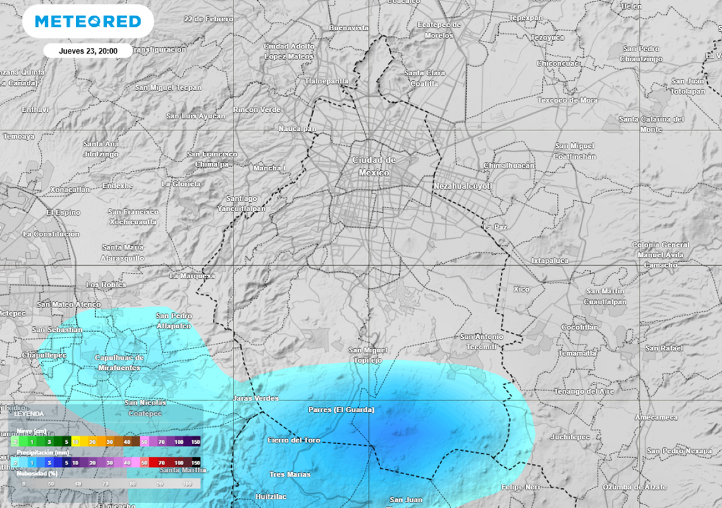 La baja presencia de lluvias por la tarde se concentrará en el sur y poniente de la ciudad. El resto de la capital sólo estará medio nublado.