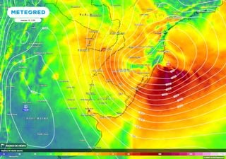 Llega el Frío extremo a la Patagonia con -15 °C, y una potente ciclogénesis en el Litoral con Sudestada en Buenos Aires