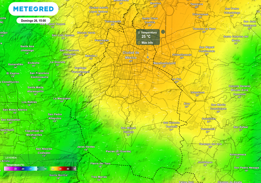 En general se espera una tarde de templada a cálida en la CDMX este 26 de julio.
