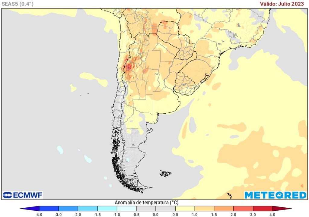 julio temperatura calor Argentina