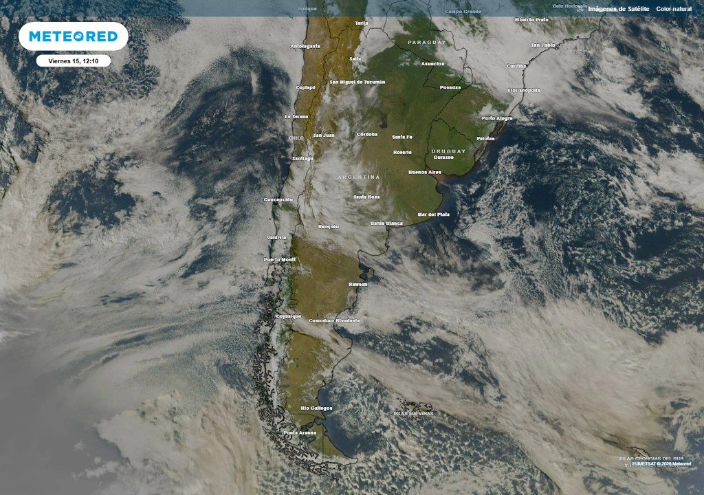 Imagen de satélite del mediodia del viernes 15.