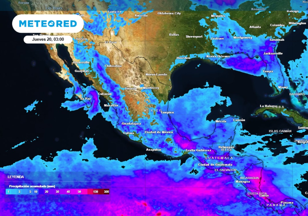 Rain Pronóstico de lluvias para este miércoles en México.