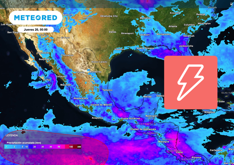 Llega la onda tropical 29 a generar tormentas intensas en M&eacute;xico en el transcurso de este mi&eacute;rcoles 19 de agosto