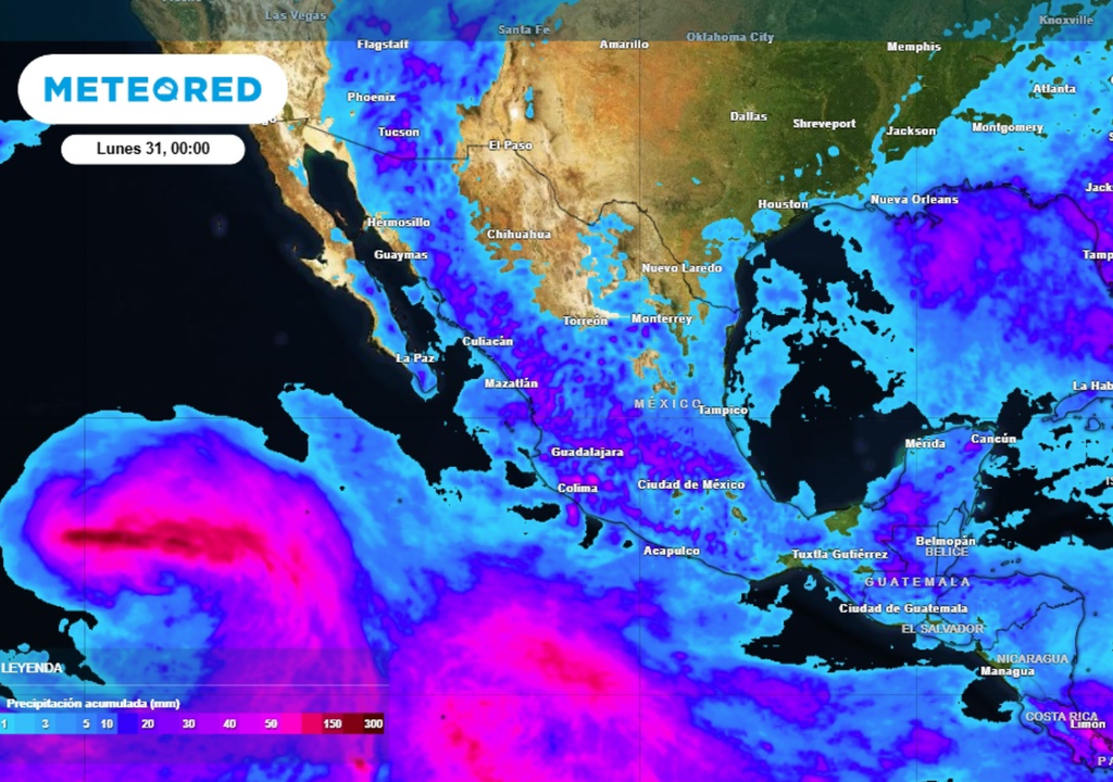 LLuvias Pronóstico de lluvias para este domingo en México.