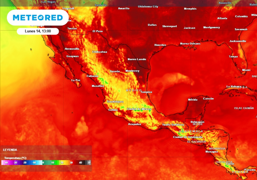 Las temperaturas estarán alcanzando o incluso superando los 45 °C en algunas zonas de México.