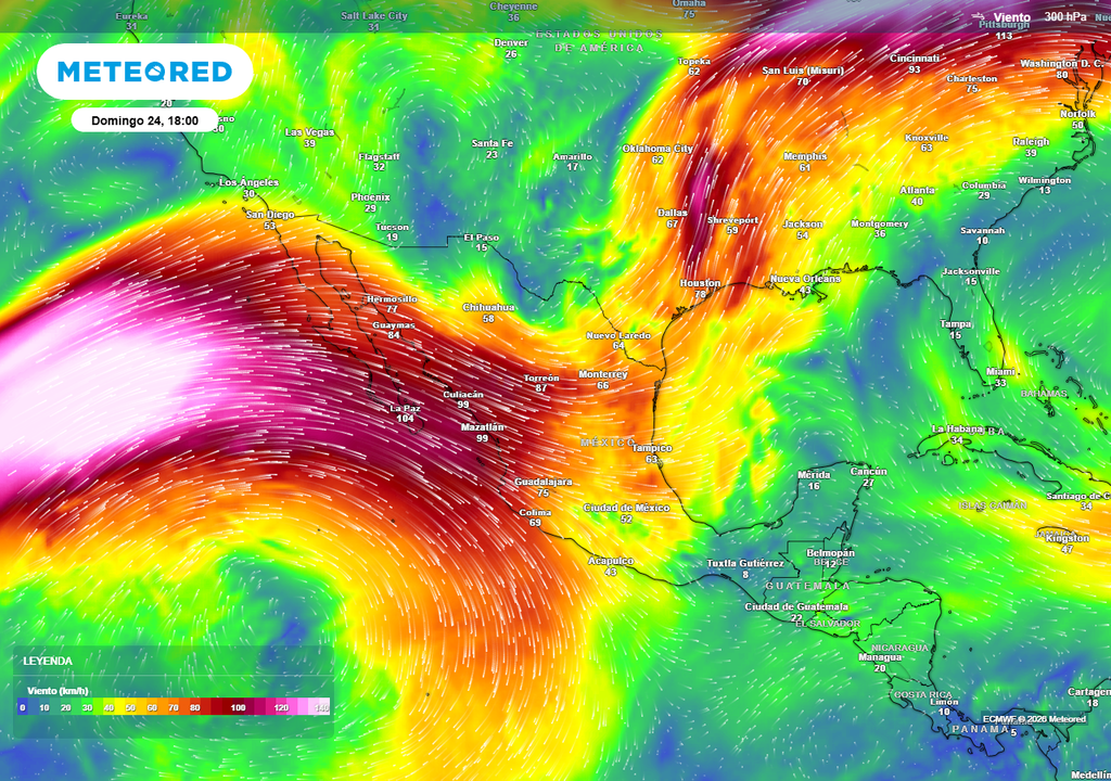Pronóstico de vientos a más de 10 km de altitud Las divergencias fortalecerán tormentas, apoyadas con vaguadas, calor, montañas y onda tropical; granizadas, viento y tornados serán probables.
