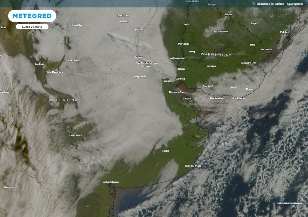 Tormenta Santa Rosa agosto Buenos Aires AMBA tiempo clima pronóstico frío SMN lunes con nubosidad variable en la región central de Argentina.