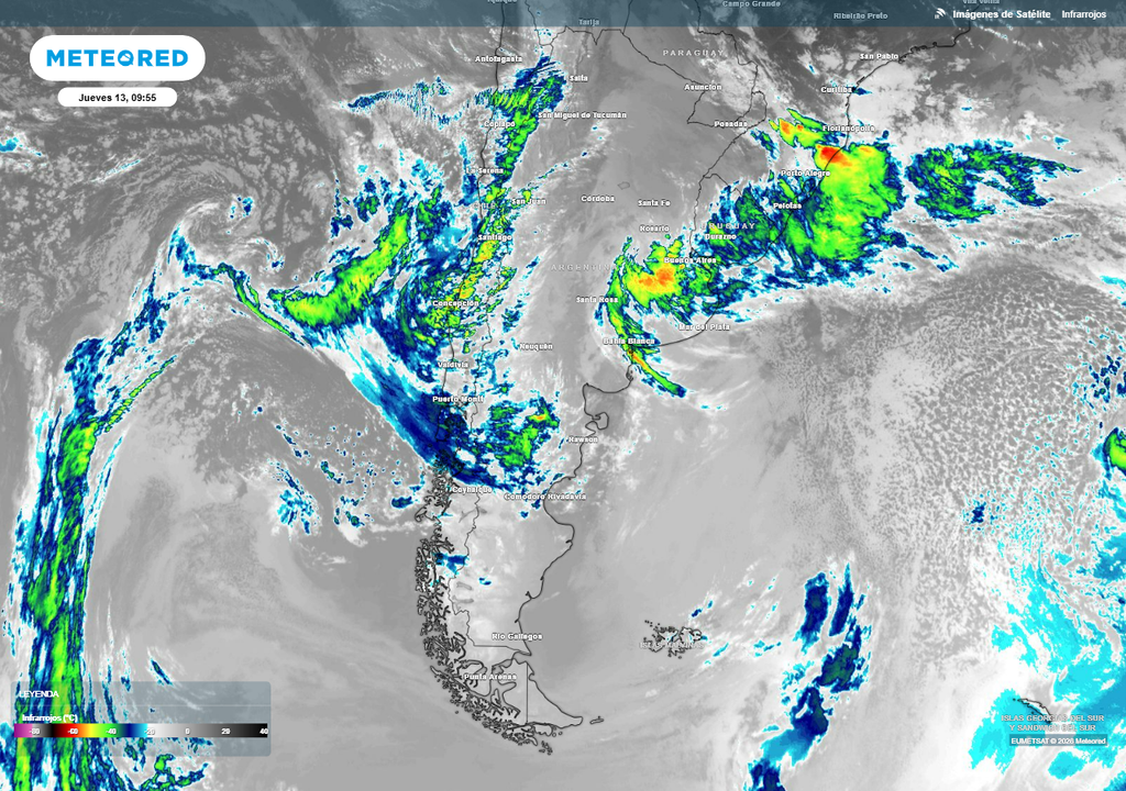 Argentina tiempo pronóstico fin de semana largo Jueves muy nublado y fresco en gran parte de la Argentina.
