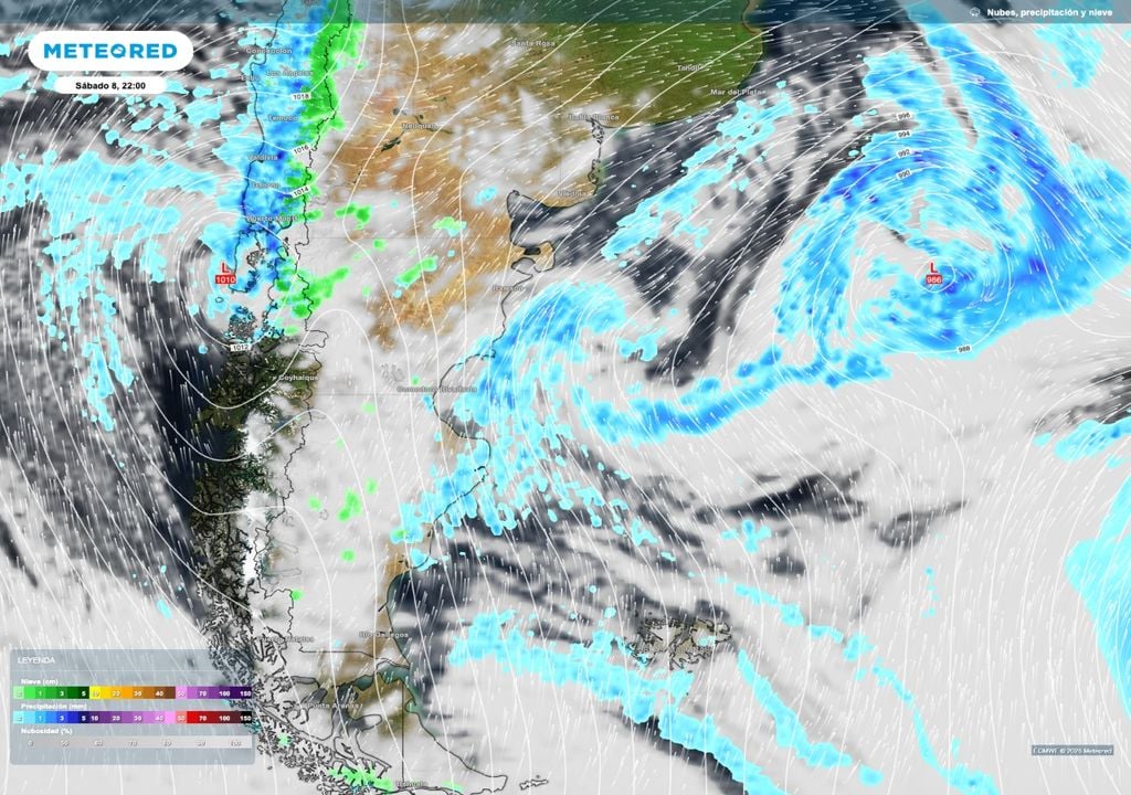 Sinoptica Patagonia Un segundo sistema de baja presión dentro del aire frío potenciará la llegada de esta masa de aire hacia el centro del país.
