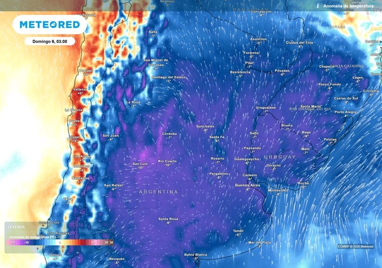 Llega un pulso de aire fr&iacute;o: Argentina este domingo sufrir&aacute; un fuerte descenso t&eacute;rmico con caracter&iacute;sticas de invierno
