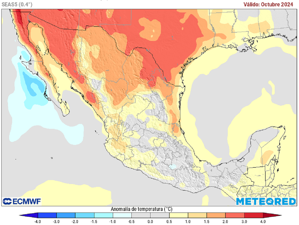 Anomalía de temperaturas en grados Celsius Anomalía de temperaturas en grados Celsius