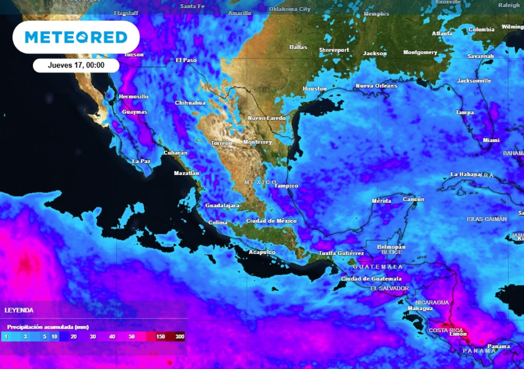 LLuvias Pronóstico de lluvias para este miércoles en México.